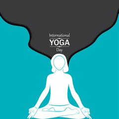 Vector Illustration of International Yoga Day - 21 June