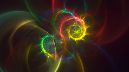 3D rendering abstract fractal light background