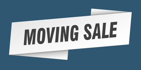 moving sale banner template. moving sale ribbon label sign