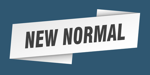 new normal banner template. new normal ribbon label sign
