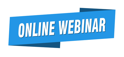 online webinar banner template. online webinar ribbon label sign