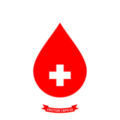 Fototapeta premium flat design blood icon, drop icon
