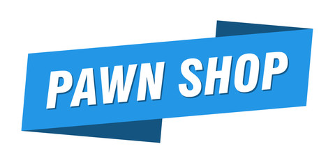 pawn shop banner template. pawn shop ribbon label sign