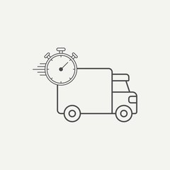 Delivery truck vector icon sign symbol