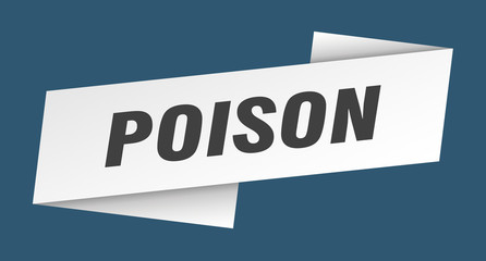poison banner template. poison ribbon label sign