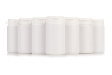 Pills on a white background