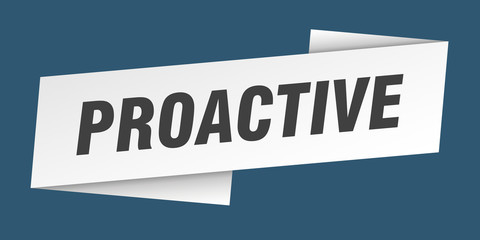 proactive banner template. proactive ribbon label sign
