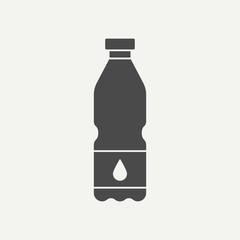 Water bottle vector icon sign symbol