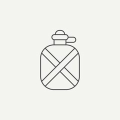 Water canteen vector icon sign symbol