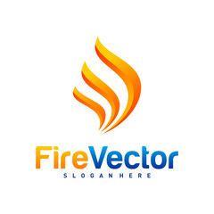 Fire Logo Template Vector, Creative Flame logo design concepts, Emblem, Symbol, Icon
