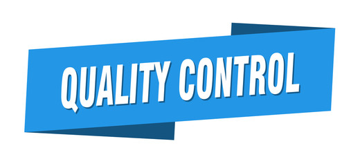 quality control banner template. quality control ribbon label sign