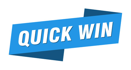 quick win banner template. quick win ribbon label sign