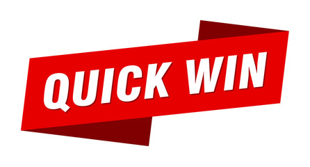 quick win banner template. quick win ribbon label sign