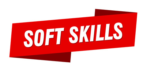 soft skills banner template. soft skills ribbon label sign