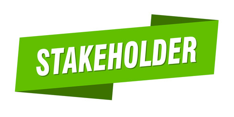 stakeholder banner template. stakeholder ribbon label sign