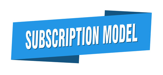 subscription model banner template. subscription model ribbon label sign