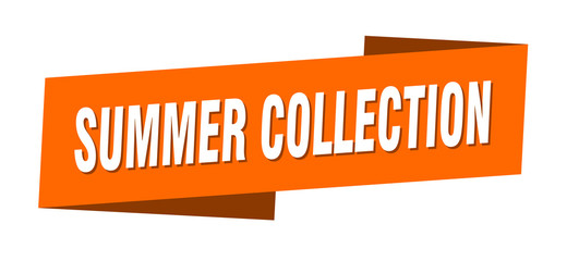 summer collection banner template. summer collection ribbon label sign