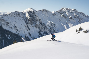 Fototapeta na wymiar freeriding with an alpine view II