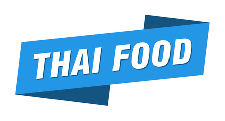 thai food banner template. thai food ribbon label sign