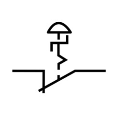 Symbol Mushroom Head Normally Closed Twist Latch 