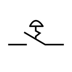 Symbol Mushroom Head Normally Open Latching