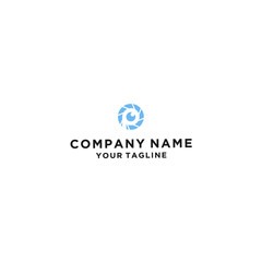 creative camera logo p icon design vector