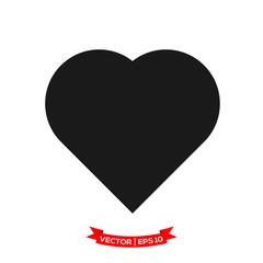 flat design best love vector illustration, love icon, heart vector icon, love symbol 