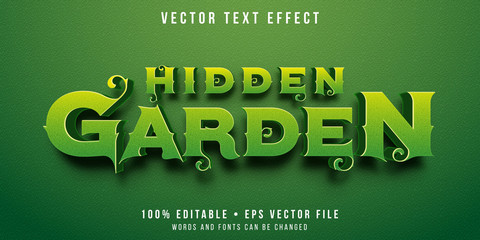 Editable text effect - garden style