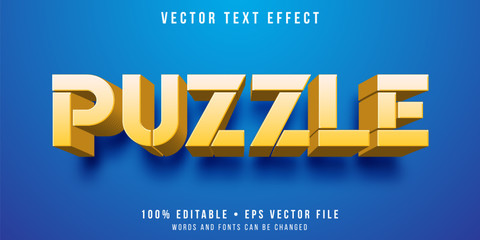 Editable text effect - puzzle blocks style