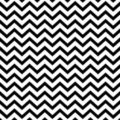Seamless zigzag line pattern. Black horizontal zig zag vintage lines. Horizontally seamless. Vector illustration.