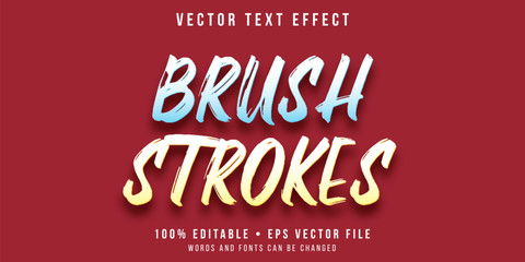 Editable text effect - brush strokes style