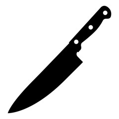chef's kitchen knife in black and white