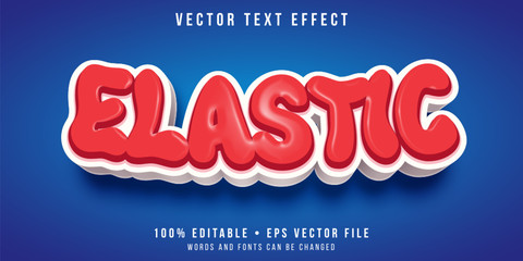 Editable text effect - elastic text style