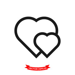 flat design best love vector illustration, love icon, heart vector icon, love symbol 