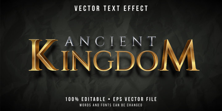 Editable Text Effect - Golden Kingdom Style