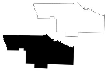 Ben Hill County, Georgia (U.S. county, United States of America,USA, U.S., US) map vector illustration, scribble sketch Ben Hill map