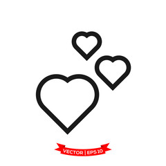 flat design best love vector illustration, love icon, heart vector icon, love symbol 