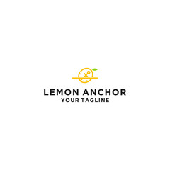 creative lemon logo ship icon design vector