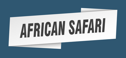 african safari banner template. african safari ribbon label sign