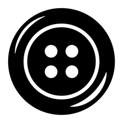 button silhouette in black and white