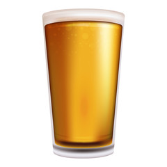 Beer pint glass in color