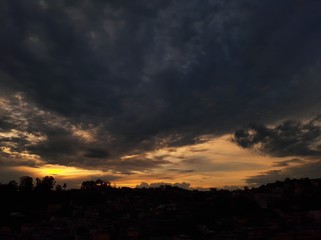 Fototapeta na wymiar time lapse sunset
