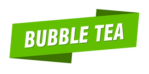 bubble tea banner template. bubble tea ribbon label sign