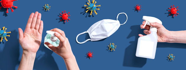 Prevent virus and germs - healthcare and hygiene concept