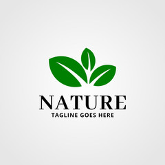 creative nature logo vector template