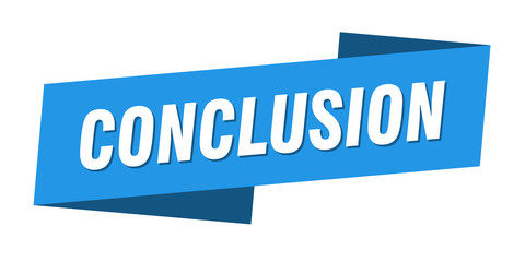 conclusion banner template. conclusion ribbon label sign