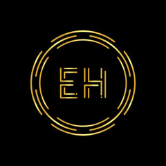 Initial EH Letter Logo With Creative Modern Business Typography Vector Template. Digital Abstract Letter EH Logo Design