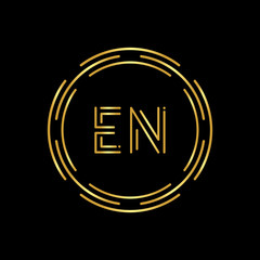 Initial EN Letter Logo With Creative Modern Business Typography Vector Template. Digital Abstract Letter EN Logo Design