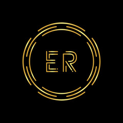 Initial ER Letter Logo With Creative Modern Business Typography Vector Template. Digital Abstract Letter ER Logo Design