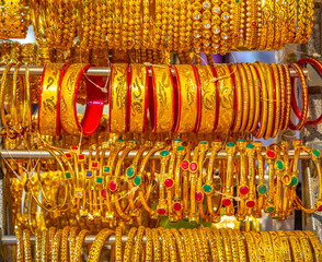 Colorful bangles jewelery bracelets  in India